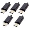 cablecc 5 pz/lotto FAI DA TE 24pin USB Tipo C USB-C maschio OTG Host Tipo 5.1k Resistore con Copertura Alloggiamento Nero