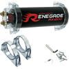 RENEGADE RX1200 power cap condensatore car audio 1,2 farad per impianti fino a 1200 watt rms 1 2 3 4 5 10 capacitor auto spl nero, 1 pezzo