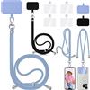 Aulese 2 Pezzi Cordino per Cellulare, Regolabile Universali Laccio per-Cellulare, Laccetto Ciondolo per Cellulare con 6 Cuscinetti, Compatibile con iPhone/Samsung/Huawei