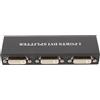 Goshyda 1x2 DVI Splitter, 1 In 2 Out 1920x1440 HD 1080P 2 Porte DVI Input Lossless Signal Transmission, DVI Video Splitter per PC HDTV Projector (Spina europea)