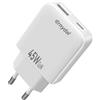 Ernydal Caricabatterie USB-C da 45W GaN ultra piatto - Caricatore da parete a doppia porta con funzione di ricarica rapida - Compatibile con smartphone e computer portatili - Salvaspazio e sicuro con