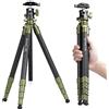 Cayer CH35 Treppiede da Viaggio con Testa Sferica, Treppiede Compatto in Fibra di Carbonio, Altezza 136 cm, Carico Max 8 kg (17.6 lbs) per Fotocamere Mirrorless, Videocamere, Smartphone e Webcam