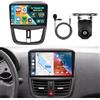 Inefala [4G+128G]Inefala Android 15 Autoradio per Peugeot 207 2006-2015 con Wireless Carplay Android Auto, 9 Pollici Touchscreen Stereo Auto Bluetooth con Navi GPS WiFi RDS/FM SWC Retrocamera Mic