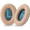 VIIMAKE QC35 QC35ii - Cuscinetti auricolari di ricambio in morbida pelle proteica, per cuffie Bose QuietComfort QC35 QC35II, schiuma ad alta densità, durevoli (QC35/QC35II, cachi)