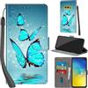 PHINIENLAND Cover per Samsung Galaxy S10e PU Pelle Custodia Flip Turquoise