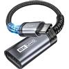JSAUX Adattatore USB C a DisplayPort 1.4 [8K@60Hz, 4K@144Hz 120Hz, 2K@240Hz] Dynamic HDR, 3D Thunderbolt4/3 su Display Port compatibile con Oculus Rift S, MacBook Pro, Reverb G2, Dell XPS, Surface