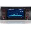 RYUIXPUL Autoradio per BMW E39 E53 M5 con CarPlay Wireless Android Auto Sistema Linux Avvio Rapido Funzionamento Fluido Bluetooth USB FM AM Touchscreen IPS (BMW E39)