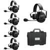 cametv confezione da 5 pezzi di cuffie interfono wireless Kuminik8 da 1,9GHz, sistema di comunicazione interfono full-duplex, distanza di 450 m con cancellazione del rumore e zero latenza