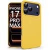 N NEWTOP Cover Compatibile per Apple iPhone 17 PRO MAX, Custodia TPU SOFT Gel Silicone Ultra Sottile Flessibile Case Posteriore Protezione Fotocamera Anti Urto Guscio Scocca Colorato (Giallo)