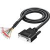 PENGLIN 24AWG DB15 RS232 Cavo di prolunga seriale a 15 pin, spina dorata a 15 pin con filo nudo (femmina)