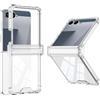 COQUE Custodia per Samsung Flip 7, Cover Protettiva Trasparente con [Anti-ingiallimento] [copertura con cerniera] Custodia Airbag antiurto per Samsung Galaxy Z Flip 7 5G-Chiaro