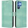 FANFO Custodia per Oukitel C1 / C1 Pro, Antiurto e Antigraffio, Cover Portafoglio in Pelle PU di Alta Qualità con Funzione Stand.- Light Green