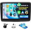 SIXTOP 4+128G Android 15 Autoradio per FIAT Ducato/Citroën Jumper/Peugeot Boxer 2011-2022 Autoradio Touchscreen Incell 9 CarPlay Android Auto Bluetooth 5.0 GPS WiFi FM/RDS 32EQ SWC Telecamera Retromarcia