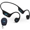 H2O Audio TRI 2 Multisport Impermeabile Conduzione Ossea Cuffie Aperte Bluetooth 5.3 per Corsa e Ciclismo, Modalità MP3 per Nuoto, Memoria 8 GB, Batteria 8,5 ore, Nero