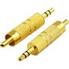 zdyCGTime Adattatore audio da 3,5mm maschio a RCA maschio placcato in oro,Adattatore per auricolari jack maschio da 3,5mm RCA maschio a (3pin),adattatore connettore per cuffie da 3,5mm.(2Pack M/M)