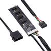 chenyang CY 9pin USB header maschio 1 a 2 femmina prolunga splitter cavo adattatore connettore scheda madre USB Hub USB 2.0 (da 1 a 4 cavo+alimentazione)