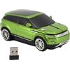 Vikye Mouse da Gioco Wireless a Forma di Auto Sportiva, Ricevitore USB da 1600 DPI per Laptop, Compatibile con e (GREEN)