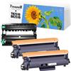 Yowell 2 TN2510XL Toner e 1 DR2510 Tamburo Compatibile con Brother TN2510XL DR-2510 per Brother HL-L2400DW HL-L2445DW DCP-L2660DW DCP-2620DW MFC-L2800DW MFC-2835DW