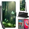 Haninsuze Cover per Xiaomi Redmi Note 8 Pro Custodia Cover Pelle Libro Portafoglio con Porta Carte Magnetica Protezione Antiurto Cuoio Flip Case Custodia Cover per Redmi Note 8 Pro, Farfalla