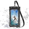 TECHGEAR Custodia impermeabile per telefono, custodia galleggiante IPX8 per nuoto, borsa impermeabile per telefono con cordino compatibile per iPhone 17 16e 16 15 14 13, Samsung Galaxy S25 S24 S23 S22