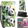 PHINIENLAND Cover per Xiaomi Redmi Note 10 4G custodia portafoglio Pandas | 3 scomparti carte, 1 tasca banconote, Chiusura magnetica, Supporto, Pelle PU flip cover per Redmi Note 10 4G