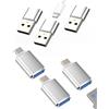 HOYULLI Adattatore USB Femmina A USB C Maschio(6 Pack)USB-a OTG 3.0 Spina Convertitore Cavo Type C Caricatore Android Adattatori Tipo C Per iPad Connettore Per Apple IPhone 15 Adapter Compatibile Per Samsung