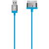 Belkin F8J041cw2m-BLU Cavo di Ricarica e Sincronizzazione USB/30 Pin, 2 m, Blu