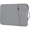 Chelory Custodia per laptop da 14 a 15,6 pollici per notebook, ultrabook, MacBook Pro 16/14 15,1 15,6 Dell Lenovo HP Acer Computer, resistente agli urti e all'acqua Valigetta con manico, grigio