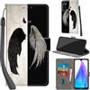 Haninsuze Cover per Xiaomi Redmi Note 8T Custodia Cover Pelle Libro Portafoglio con Porta Carte Magnetica Protezione Antiurto Cuoio Flip Case Custodia Cover per Redmi Note 8T, ala