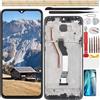 YHX-OU 6.53 Display per Xiaomi Redmi Note 8 PRO LCD Schermo Touch Screen Digitizer Assemblea E Strumenti di Installazione+1 Pezzo Vetro temperato (Nero+Telaio)