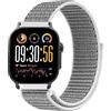 GIOPUEY Nylon Cinturini Compatibile con Realme Watch 5, Traspirante Sport Loop Cinturino in Morbido Nylon Intrecciato, Donne Uomo - Grey