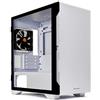 Thermaltake CA-1Q9-00S6WN-00 S100 Snow Edition Mini Tower Case per computer in vetro temperato con ventola posteriore da 120 mm preinstallata, bianco