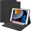 BQSS Custodia per tastiera per iPad da 10,2 pollici (9/8/7 generazione), per iPad Air 3rd e iPad Pro 10,5, magnetica, Bluetooth, rimovibile, QWERTZ tedesco con custodia protettiva