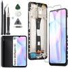 RongZy Schermo per Xiaomi Redmi 9A/Redmi 9C/Redmi 10A Display LCD Touch Screen Digitalizzatore Interno per Redmi 9A/Redmi 9C M2006C3L Sostituzione Assemblea con Strumenti(Nero con Cornice)