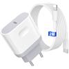 MAXZIQF Caricatore for iPhone 14/14 Pro/14 Pro Max/14 Plus/13/12/11/XS/XR/X/8 20W USB C Rapido Caricabatterie Spina Adattatore Alimentatore Presa Carica with 2M Cavo