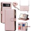 Cavor Cover Google Pixel 6 con Cordino,Flip Portafoglio Custodia in Pelle,[9 Porta Carte][Chiusura Magnetica],Custodia Libro Cover con Laccio per Google Pixel 6 - Oro Rosa