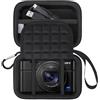 Lacdo Custodie fotocamere per Sony RX100 VII RX100 VI RX100 V RX100 IV RX100 III Fotocamera Digitale, Custodia Rigida Antiurto in EVA per Fotocamera da Viaggio con Tasca a Rete per Schede SD, Nero