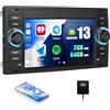SIXWIN 2+64G Android 13 Autoradio con CarPlay/Android Auto/Mirror Link per Ford C-Max/Galaxy/Connect/Fiesta/S-Max,7 Pollici HD Schermo Navigatore WiFi Bluetooth RDS/FM EQ