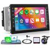 Rimoody 2G+64G Android Autoradio per VW T5 Golf 4 Bora Polo Passat B5 Jetta Asiento Peugeot 307 Ford Galaxy 7 Pollici Autoradio con Wireless Carplay Android Auto Navi GPS WiFi Bluetooth FM/RDS/EQ Telecamera