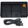 DSTE DE DSTE - Caricabatterie USB Dual compatibile con Canon LP-E6, LP-E6N come LC-E6E, alimentazione tramite cavo di ricarica micro USB a USB-A 2.0