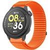 GIOPUEY Cinturini Compatibile con COROS Pace 3, Nylon Traspirante Sport Loop Cinturino in Morbido Nylon Intrecciato Strap Band - Orange