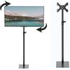 Tcatec Supporto TV da Pavimento 360° Girevole Universale Supporto TV Alto Regolabile in Altezza e Inclinazione Supporto TV da Pavimento Extra per TV da 14 a 43 Pollici Supporto TV Autoportante per