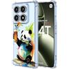 YUXING Cover Trasparente per Xiaomi 14T 5G - Custodia Protettiva Sottile in TPU Morbido Antiurto con Carino Motivo Disegno Cool (Panda)