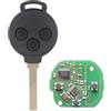 Doo Engy Chiave telecomando telecomando auto 3 tasti trasmettitore 433 - 434 MHz ID46 chip scheda elettronica transponder alloggiamento fresatura batteria per Fortwo 451 Cabrio Fortwo Coupe 451 2007-2019