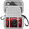 Lacdo Custodia per il trasporto della fotocamera per OM SYSTEM Tough TG-7 /OLYMPUS Tough TG-6 /TG-5 /TG-4 Digital Camera, EVA Borsa Protettiva Adatto per Batterie, Cavo USB, Scheda SD, Grigio