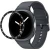 GIOPUEY Stile della Lunetta per Samsung Watch 8 40mm, Bezel Styling Ring Acciaio Inossidabile Anello della Lunetta, Anello Protettivo in Metallo in Lega di Alluminio - C-Black