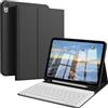 KVTVOU Tastiera con custodia per iPad A16 (2025 11° generazione), iPad 10° generazione 2022, tastiera Bluetooth magnetica QWERTZ-White Keyboard-15777-100-HB-NEW (nero)