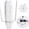 FLASHOWL Antenna WLAN Esterna, 1200 Mbps Outdoor Access Point, Ripetitore WiFi per Esterni, Amplificatore Dual Band, Antenna Wi-Fi da Giardino