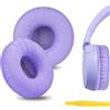 Geekria QuickFit Cuscinetti auricolari di ricambio in ecopelle per JBL JR300, JR300BT, T450BT, T500BT, Tune500, Tune 500BT, Tune 510BT, Tune 520BT (Viola)