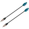 Vecys Cavo Adattatore da Fakra a DIN Adattatore Fakra Z per autoradio TV DAB + GPS Fakra Zauf Spina DIN cavo Fakra RG174 6 pollici 15 cm 2 Pezzi per antenna radio FM/AM Blaupunkt Seat Skoda VW Golf